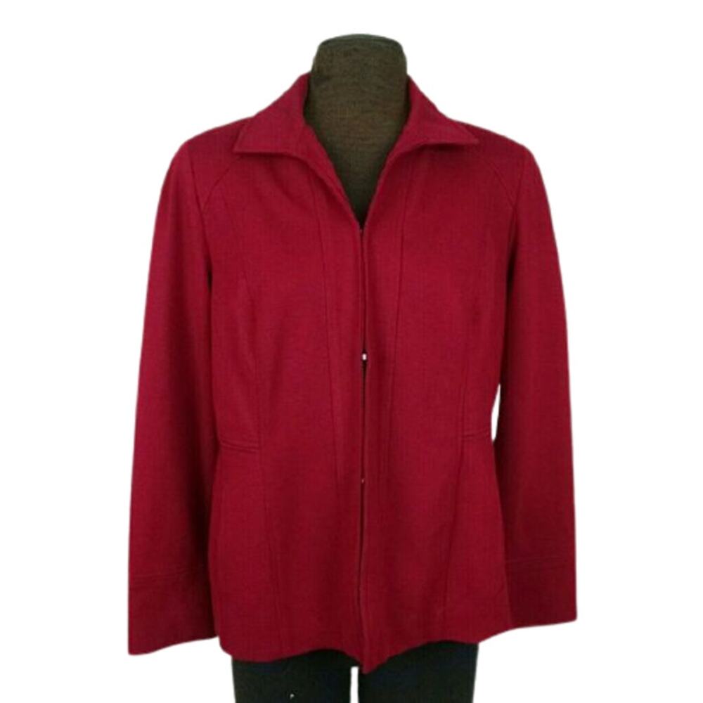 Chico's hook closure jacket pockets Size 1 (8/10)
